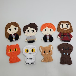 Wizard Finger Puppets, Wizard and Friends Finger Puppets, Harry Finger Puppets, Pretend Play, Felt Puppets, Magic Puppets, Potter Puppets