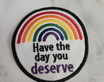 Rainbow Embroidered Patch: Snarky Iron-On Applique