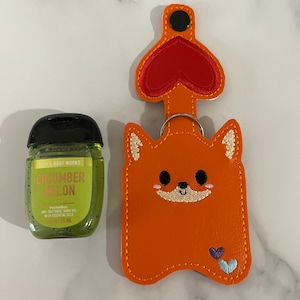 Fox Keychain, Hand SanitizerHolder, Hand SanitizerCase, Sanitizers Holders Custom, Hand Sanitize Holder, Gift for Her, Gift For Him