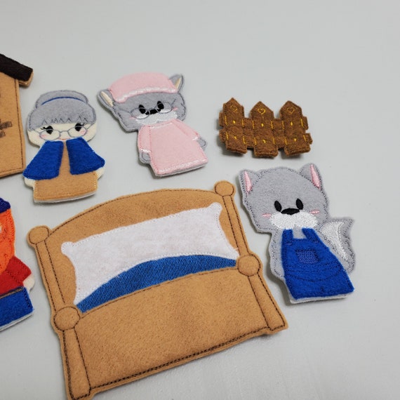 赤ずきんちゃんのフェルト指人形：童謡ごっこ遊び - Etsy 日本