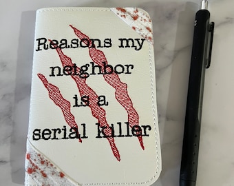 True Crime Mini Notebook: Personlig fickanteckningsbok i konstläder