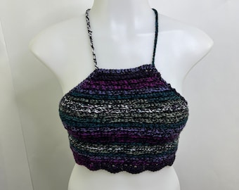 Handvirkad bralette-topp: Medium akryl boho crop