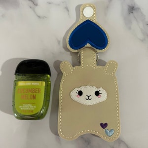 Llavero Llama, Soporte para desinfectante de manos, Estuche para desinfectante de manos, Titulares de desinfectantes personalizados, Soporte para desinfectante de manos, Regalo para ella, Regalo para él