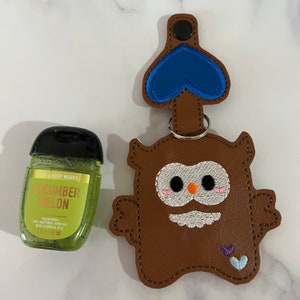 Owl Keychain, Hand SanitizerHolder, Hand SanitizerCase, Sanitizers Holders Custom, Hand Sanitize Holder, Gift for Her, Gift for Him