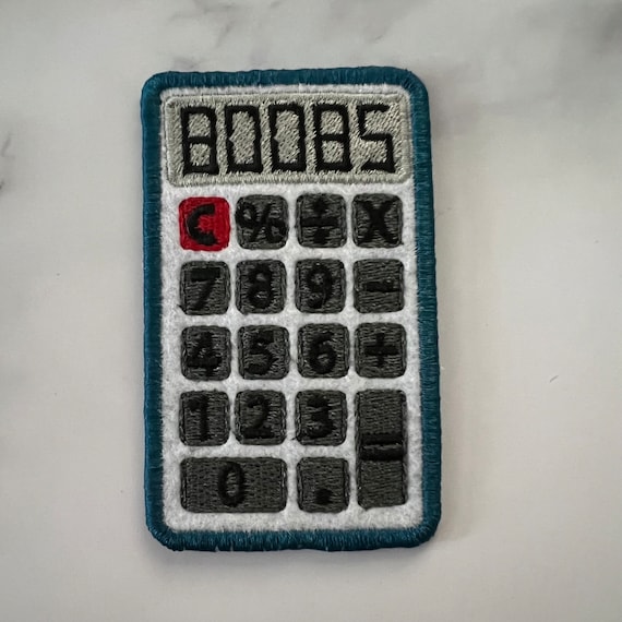 Calculator Embroidered Iron On Patch: Snarky Funny Patch