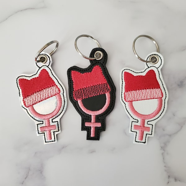 Pussyhat, Female Symbol Hat, Feminism Hat, Pro Choice Keychain, Uteruses Keychain, Feminism Keychain, Roe V Wade Keychain, Feminism Gift