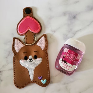 Llavero de chihuahua, porta desinfectante de manos, estuche para desinfectante de manos, porta desinfectante personalizado, porta desinfectante de manos, regalo para dueños de perros