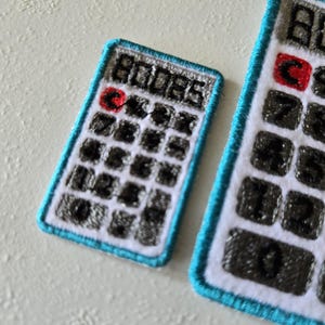 Calculator Embroidered Iron On Patch: Snarky Funny Patch image 3