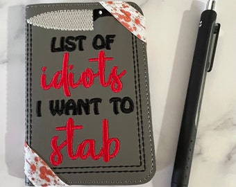 True Crime Mini Notebook: Personlig fickanteckningsbok i konstläder