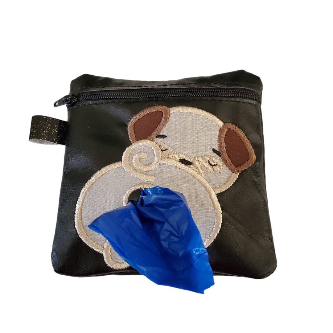 Dog Poop Bag Holder Pug Gift Poop Bag Dispenser Dog Lover Etsy