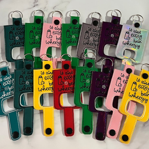 Aint Easy Being Wheezy, Asthma Inhaler Holder Keychain For Kids, Inhaler Keychain, Custom Inhaler, Birthday Gift For Him, Personalized Gift