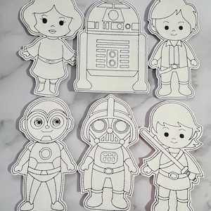 Movie Coloring Dolls, Movie Gifts For Girls, Birthday Gifts for Toddlers, Eco Friendly Toys, Space Coloring Activities for Kids