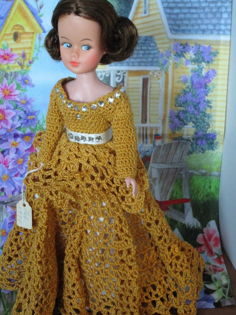 Normal 12 inch fashion doll crocheted outfit made in 1978 image 0