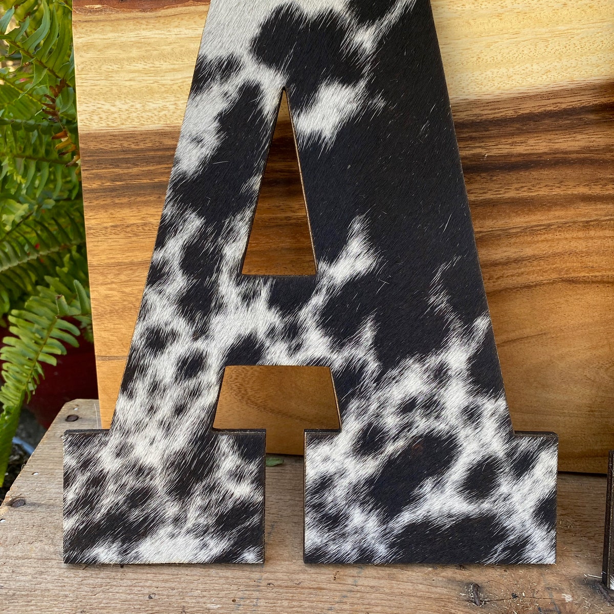 15" Genuine Cowhide Initial Letter Monogram | Wedding Anniversary Gift | Western Ranch Decor | Mother's Day Valentine's Gift - Etsy