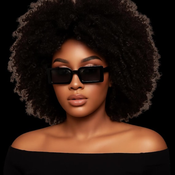 Nineteen72 Retro Rectangle Sunglasses | Vintage Square Frame | UV400 Unisex Fashion Eyewear