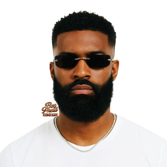 Beez Rimless Sunglasses: Geometric Frame, Tinted Lenses, UV Protection & Sleek Minimalist Eyewear