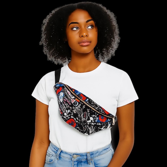 Graffiti Luxe Belt Bag | Adjustable Crossbody Fanny Pack | Graphic Print Streetwear Waist Bag