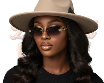 Toryd Rimless Sunglasses 90s Retro Chain Link Arms Jewel Accent Unisex Eyewear BeePrettiCo