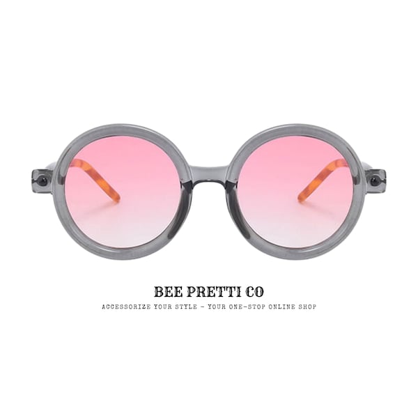 Malibu: Retro Round Sunglasses by BeePrettiCo • Circle Frame • Stylish Eyewear