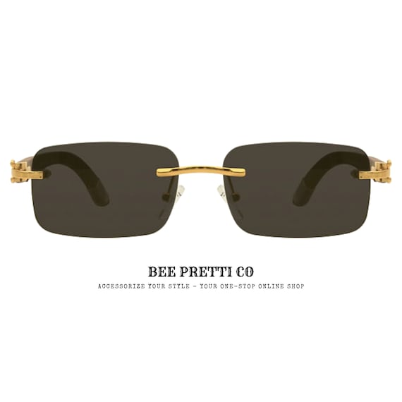 Specul8 • Wooded Sunglasses by Beeprettico • Hip Hop Eyewear • Rimless