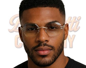 Vintage Vybes Hexagonal Rimless Sunglasses Geometric Eyewear BeePrettiCo