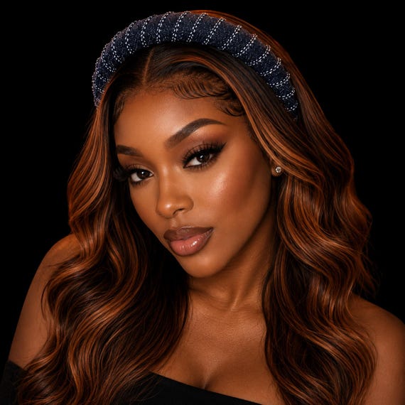 Distressed Denim Padded Headband | Frayed Casual Hair Accessory