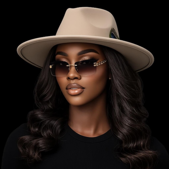 Toryd Rimless Chain Link Sunglasses | 90s Retro UV400 Unisex Gold Fashion Eyewear