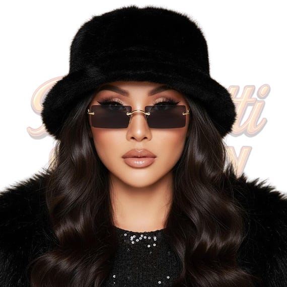 Luxe Rimless Sunglasses Unisex Retro Chic Double Bar UV Protection Shades BeePrettiCo