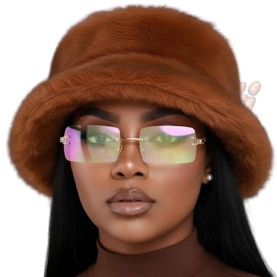 Glass Mirror Reflective Rimless Sunglasses for Women and Men UV400 Protection Modern Statement Eyewear BeePrettiCo