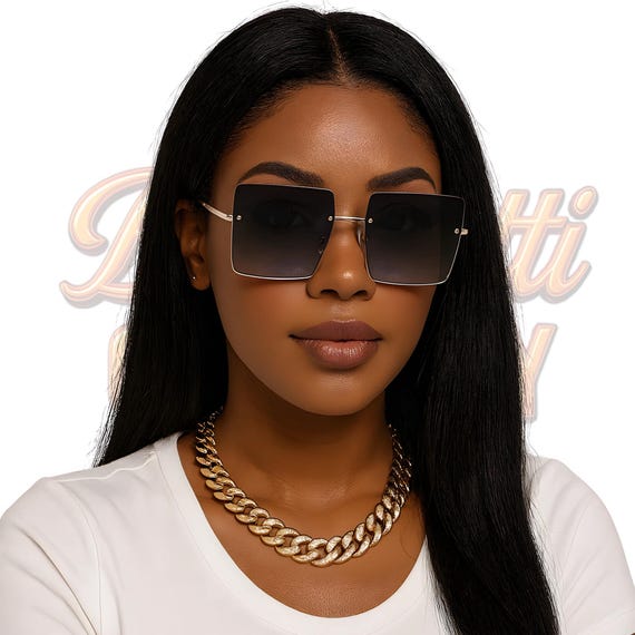Shady Behavior Oversized Square Sunglasses Unisex Gradient UV Protection Shades BeePrettiCo