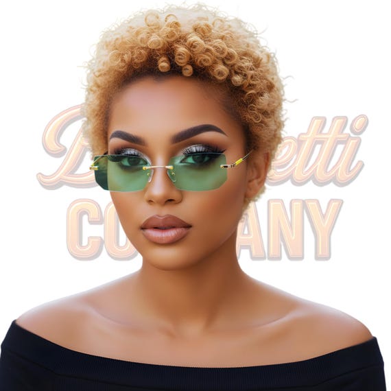 Beez Rimless Sunglasses Geometric Unisex Tinted Lenses UV Protection Minimalist Shades BeePrettiCo