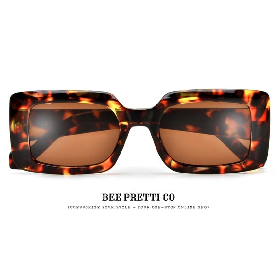 Aura: Mod Rectangle Silhouette by BeePrettiCo • Everyday Sunglasses • Minimalist Eyewear • Casual Eyewear • Simple Squared Sunglasses