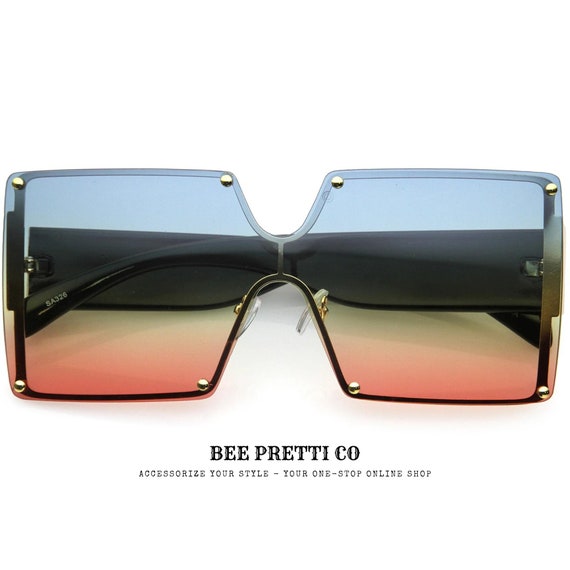 Road Trip • Ombre Oversize Square Sunglasses by Beeprettico