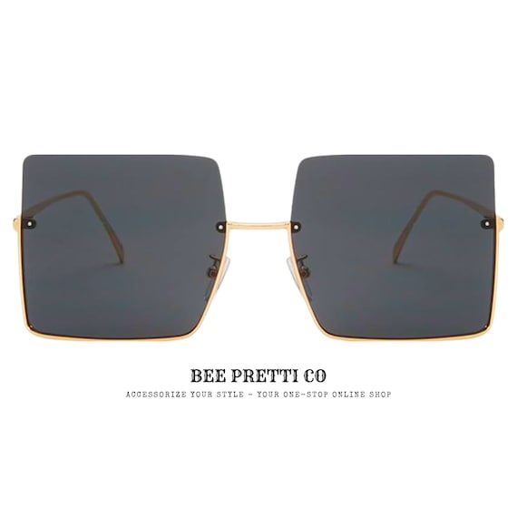 Magnetic: Upside-Down Half-Rim by BeePrettiCo • Magnetic Sunglasses • Full UV Protection • Chic Modern Style