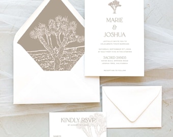 Joshua Tree Wedding Invitation Suite | Desert Wedding Invitations | SAMPLE