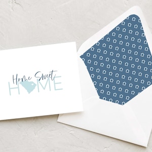 South Carolina Home Sweet Home Card Set of 10 - South Carolina Realtor | Real Estate - Geo Collection - Blues