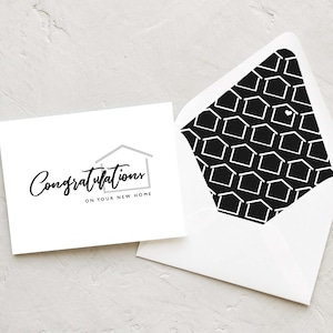 Real Estate Agent / Realtor Cards - Congratulations on Your New Home - Modern Script