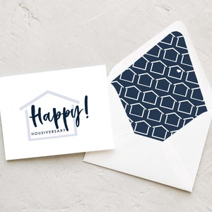 Happy Housiversary | Realtor Real Estate Agent Cards - Home Anniversary | Set of 10 | Happy! Housiversary - Brush Stroke Collection