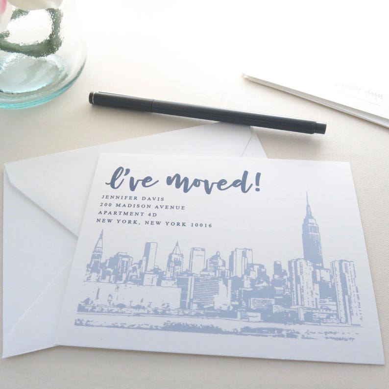 Change of Address New York City New York Skyline Moving Etsy
