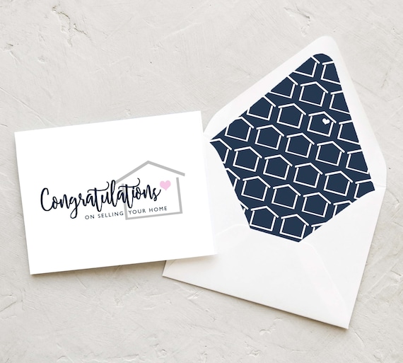 Congratulations on Selling Your Home Real Estate Greeting - Etsy
