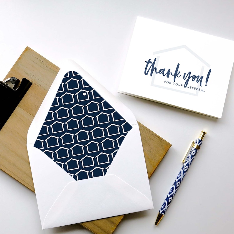 Real Estate Agent Referral Thank You Cards Realtor Note Etsy