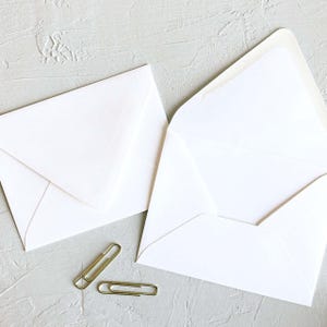 Extra Blank Envelopes - White with Pointed Flap