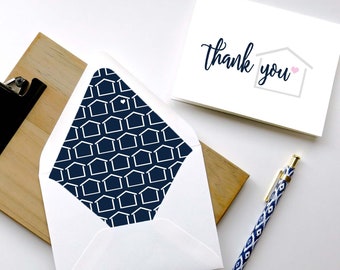 Realtor Thank You Cards - Thank You Cards for Real Estate Agents - House with Heart Thank You - SHELL Collection