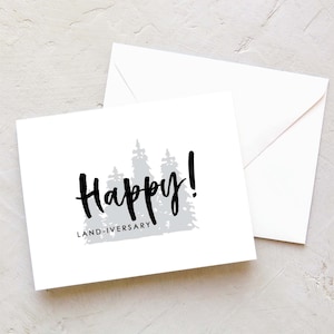 Happy Land-iversary - Real Estate | Realtor | Developer | Construction | Home Builder Greeting Card - Brush Collection