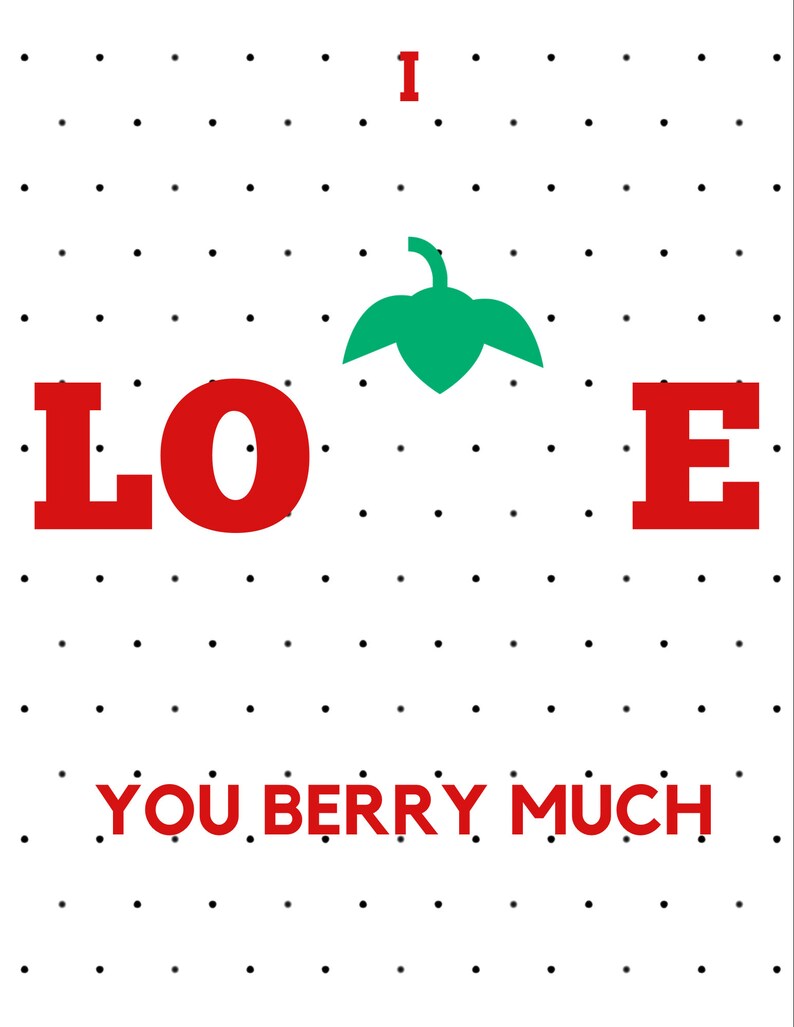 Childrens Handprint Art Printable I Love You Berry Much - Etsy