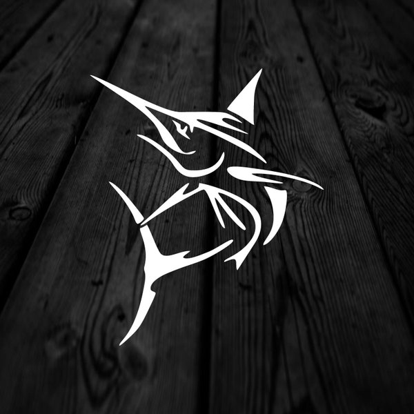 Marlin Fish Decal | Deep Sea Fishing Lover Decal Sticker | Iconic Saltwater Fisherman Symbol | Fish Decal | Car Decal | Car Sticker