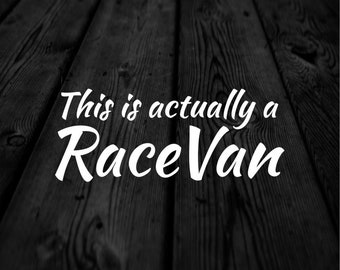 RaceVan Decal: Racing Van Car Sticker