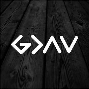 God is Greater than the Highs and the Lows Decal | Jesus Christ is Greater Symbols Decal | Car Decal | Car Sticker | Symbolic Decal | 189