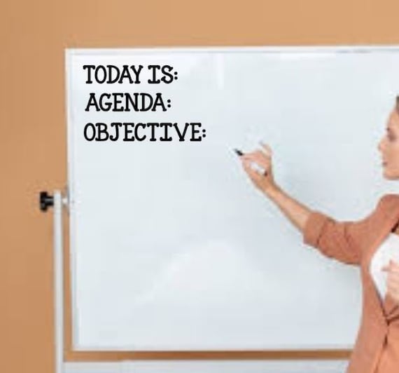 Custom Vinyl Word Decal: Classroom Whiteboard, Personalized Words Sticker