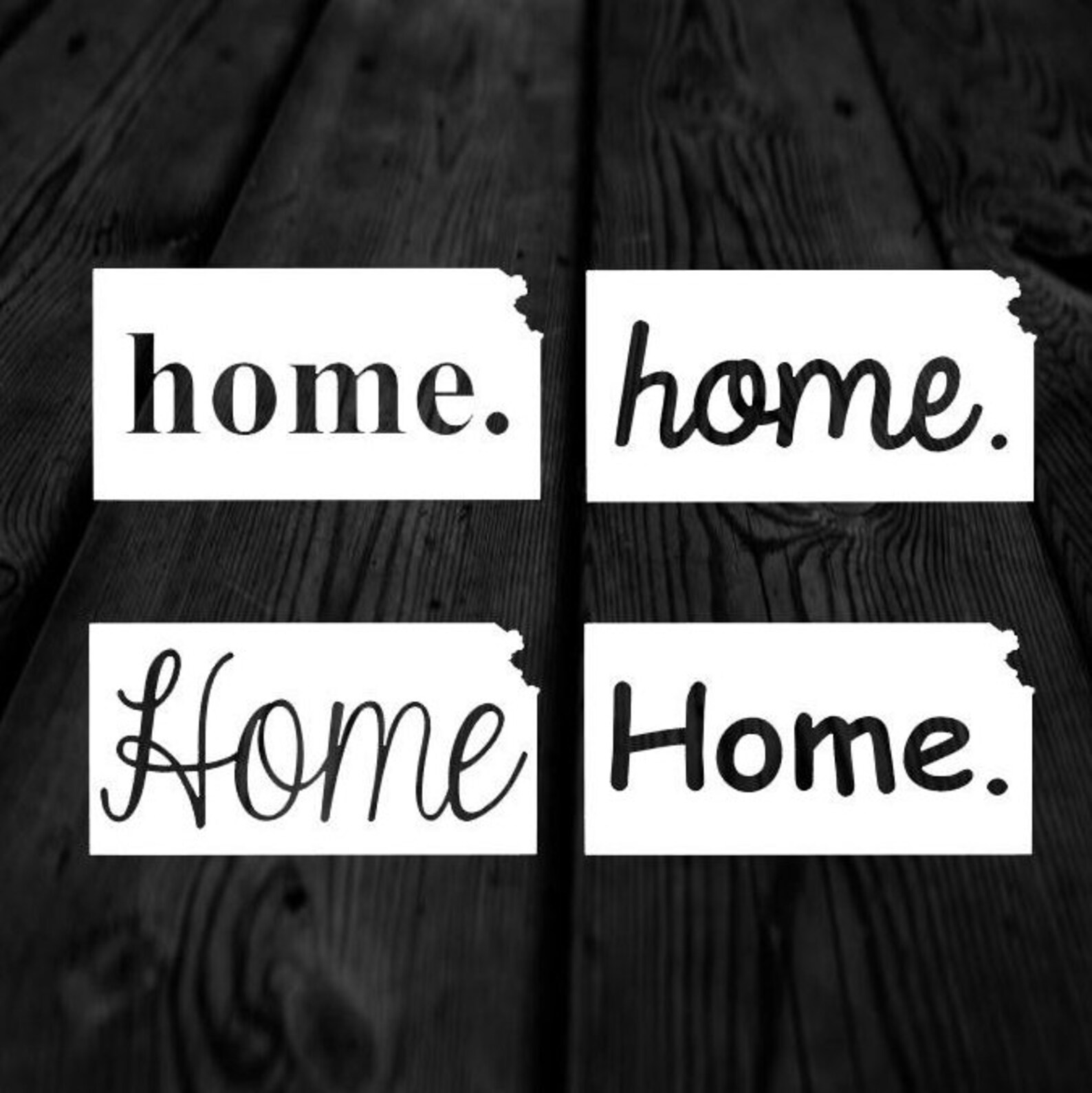 Kansas Home Decal Home State Decal Kansas Decal Car Etsy